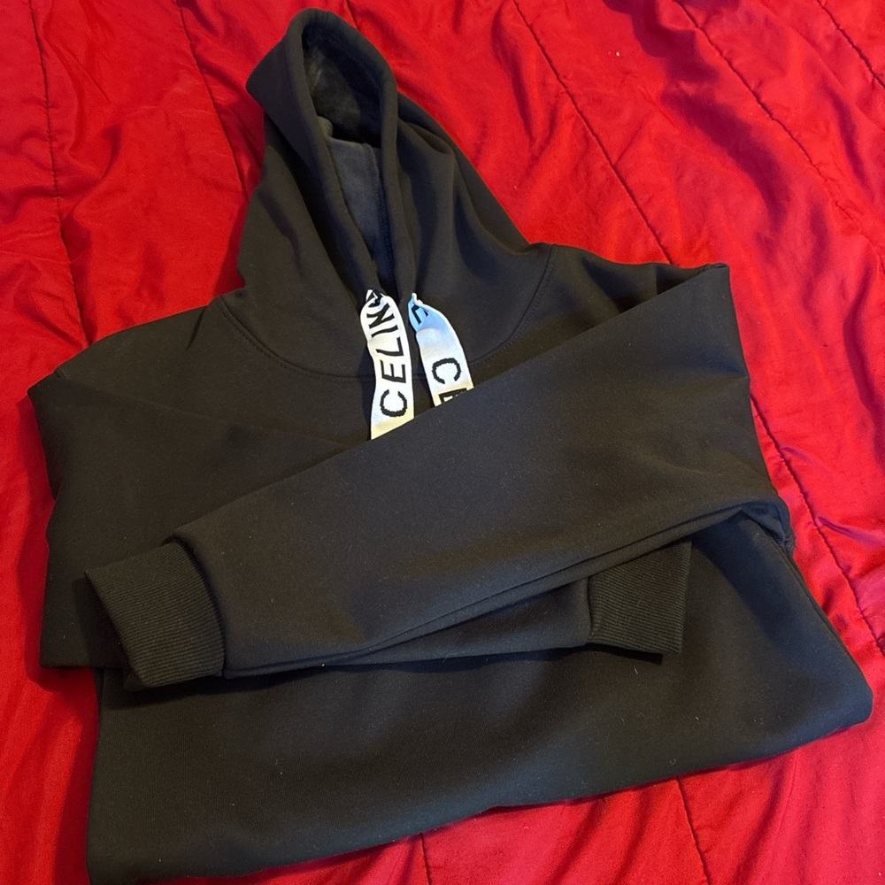 Celine Black Sweater Premium Cotton Blend